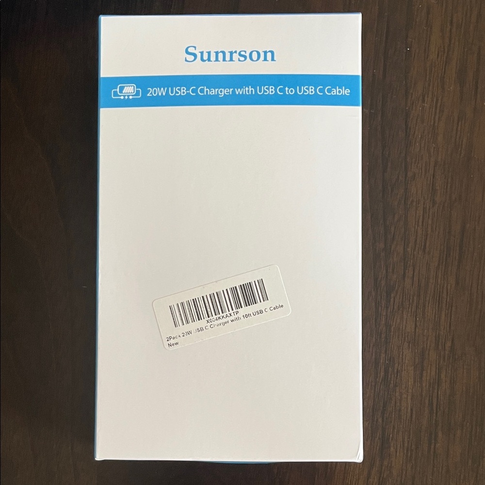 2 Sunrson 20W USB-C Fast Charger with 10ft Cable - Picture 2 of 7